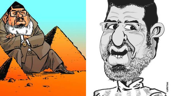 Many of the Egyptian artists are having a field day with deposed President Morsi.