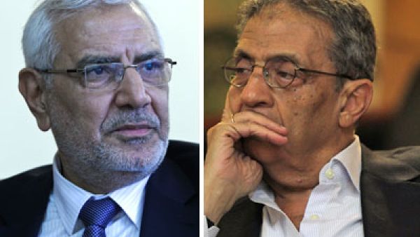 عمرو موسى يواجه ابوالفتوح 