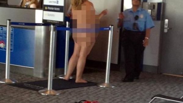 A woman goes buff for a puff in Beirut airport. (picture for illustrative purposes only)