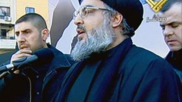 نصرالله خلال ظهوره العلني