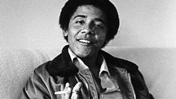 US President Barack Obama, enjoying a cigarette back in the day. (Image courtesy of BuzzFeed)