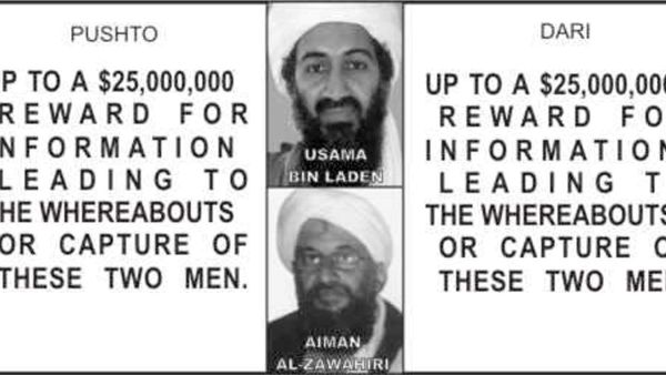 The State Department has long advertised a reward of $25 million for "actionable information" on Osama bin Laden's whereabouts, and Congress had once authorized bumping it to $50 million.