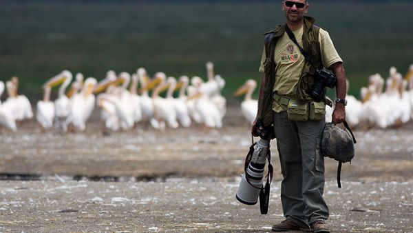 A photographer who looks ready to call it a day.