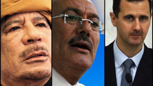 الاسد وصالح والقذافي