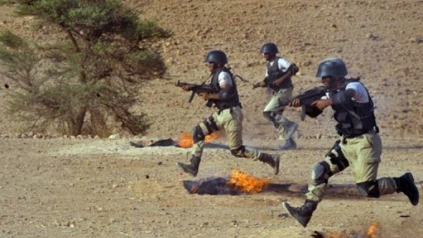 عناصر من قوات مكافحة الارهاب السعودية خلال التدريب