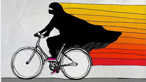 Riding a bike as woman in Saudi is not that much fun.