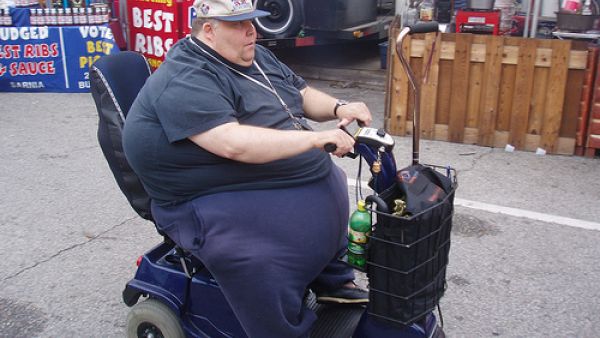 Is this the fate of most Qataris; electric carts and sweatpants ?