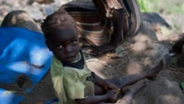 لاجئون في جبال النوبة في السودان فرارا من جنوب كردفان التي قصفتها القوات الحكومية في مطلع تموز/يوليو
