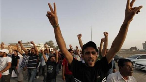 متظاهرون في جنوب المنامة 