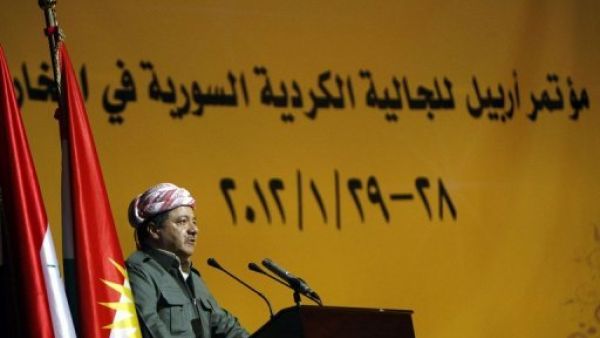 رئيس اقليم كردستان مسعود بارزاني يلقي كلمته في المؤتمر