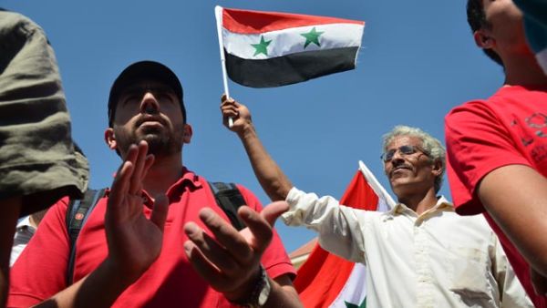 The Syrian embassy in Jordan has been a site of repeated protests since the beginning of the conflict (Courtesy of Muath Freij/Jordan Times)