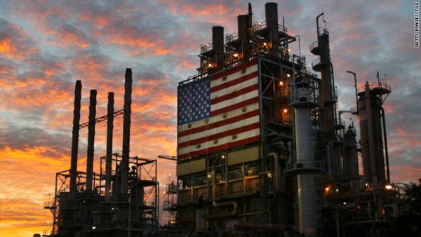 Many US refineries are old and configured only to process oil crudes from sources in the Middle East (Courtesy of CNN)