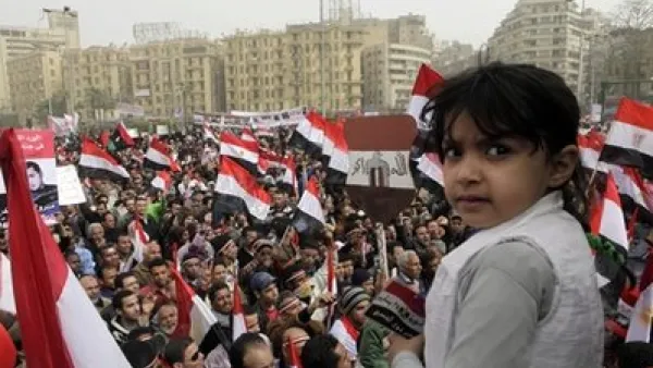 متظاهرون في ميدان التحرير