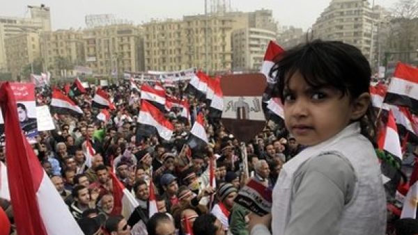 متظاهرون في ميدان التحرير