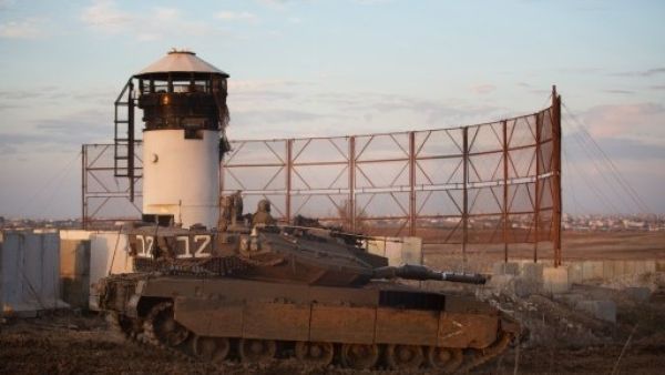 Israel has sent tanks to its border with Gaza as tensions rise between the Jewish state and the Palestinian territory (Menahem Kahana/AFP)