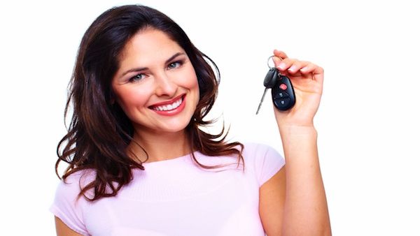 "Haha, I'm leaving you". (Woman and car/kurhan/Shutterstock)