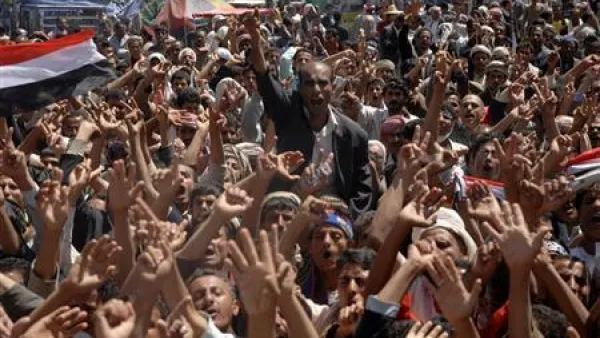 تظاهرة في صنعاء للمطالبة باسقاط النظام 
