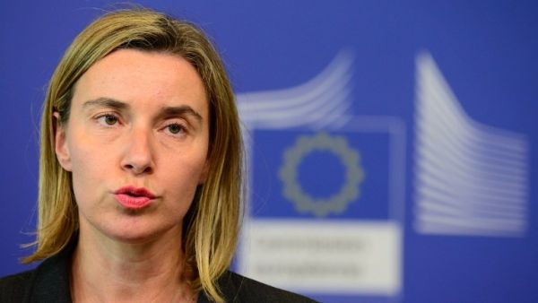 EU foreign policy chief Federica Mogherini at EU headquarters in Brussels, May 27, 2015. (AFP/File)