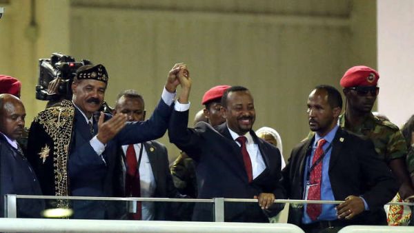  الرئيس الإريتري أسياس أفورقي ورئيس وزراء إثيوبيا آبي أحمد
