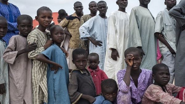 مخيم للنازحين الفارين من ديارهم بسبب هجمات جماعة بوكو حرام الإرهابية