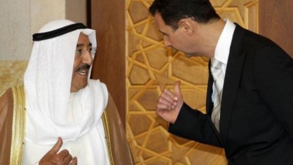 الرئيس السوري بشار الاسد وامير الكويت الشيخ صباح الاحمد 