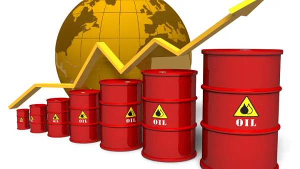 Oil prices finished higher after data from the U.S. Energy Information Administration showed a large drop in domestic crude and gasoline supplies. (File photo)