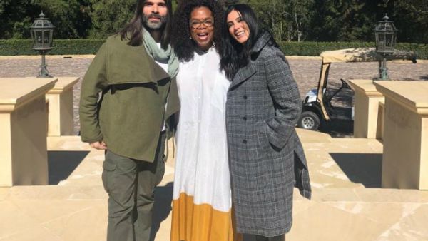 Oprah posted a picture with Nadine Labaki and her husband Khaled Muzannar (Source: oprah - Instagram)