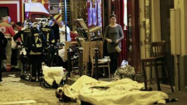 Victims of the November 13 Paris attacks are covered in white sheets after being declared dead at the scene. (AFP/File) Victims of the November 13 Paris attacks are covered in white sheets after being declared dead at the scene. (AFP/File)