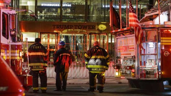 قتيل وخمسة جرحى جراء حريق كبير في برج ترامب بنيويورك