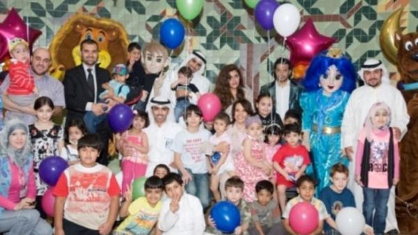 NBK Public Relations Team and a number of NBK Staff with the Childre