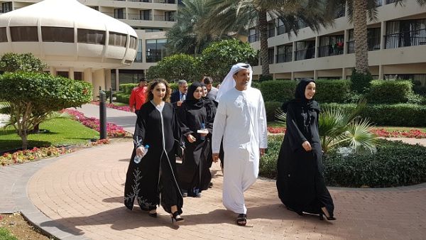 During the event at Danat Al Ain Resort to introduce the UAE Special Olympics Team.