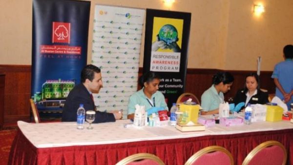 Employees of Al Bustan Centre and Residence participating at Health Awareness Campaign
