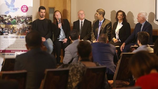 Throughout the week, more than 15,000 Syrian refugees and Jordanian youth learned coding skills, preparing them to enter the global workforce and drive the digital economy. Throughout the week, more than 15,000 Syrian refugees and Jordanian youth learned coding skills, preparing them to enter the global workforce and drive the digital economy.