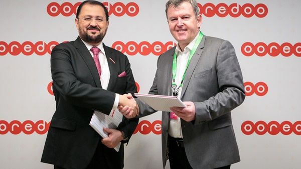 Waleed Al Sayed-CEO Ooredoo Qatar and Chris Dedicoat-EVP Worldwide Sales Cisco at MWC Waleed Al Sayed-CEO Ooredoo Qatar and Chris Dedicoat-EVP Worldwide Sales Cisco at MWC