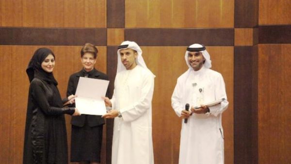 One of the honored students receiving her award One of the honored students receiving her award