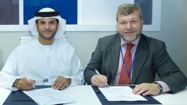 Dr. Khaled Al Mazroui, Chief Executive Officer of Abu Dhabi Ship Building and Mr. Gonzalo Mateo-Guerrero, Commercial Vice-President of Navantia