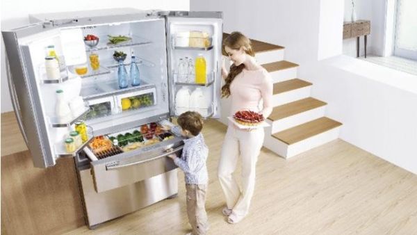 Samsung beautifully designed four-door refrigerator, the AW3