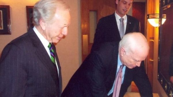 Lieberman and McCain at Ramses Hilton in Cairo Lieberman and McCain at Ramses Hilton in Cairo