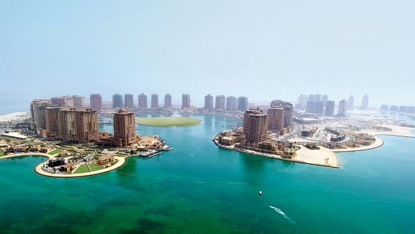 An Aerial shot of The Pearl-Qatar captures the magnificence of This man-made Island