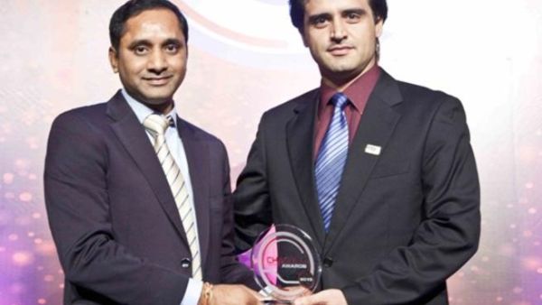 Anand Choudha, Managing Director at Spectrami receiving award at the ceremony