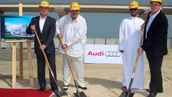 Stefan Hamberger, Director Region Africa & Middle East AUDI AG; K. Rajaram, CEO Al Nabooda Automobiles; Ali Al Nabooda, General Manager Audi Dubai; and Jeff Mannering, Managing Director Audi Middle East
