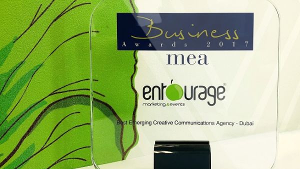 Entourage's marketing and events team has been awarded the Best Emerging Creative Communications Agency for 2017.
