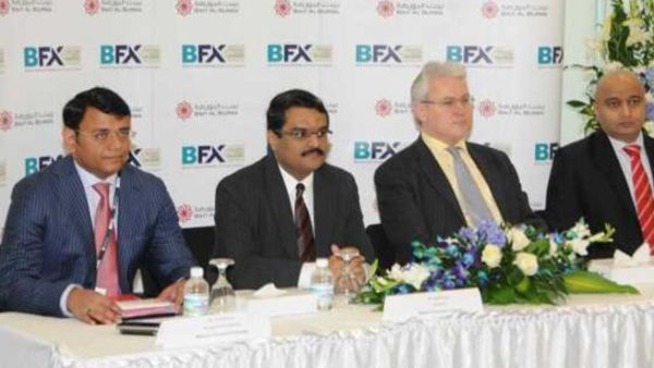 From left-right: Mr. Arshad Khan, Mr. Jignesh Shah, Lambertus Rutten, Managing Director & Chief Executive Officer, Multi Commodity Exchange of India Ltd. (MCX) and Board Member of BFX, and Mr. Miten Mehta, Director, Global Market Development and Communications