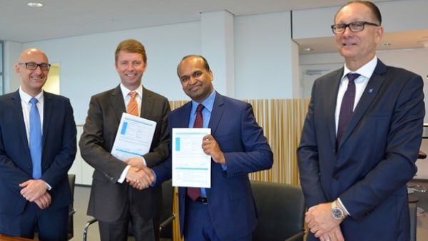 The contract laying the framework for the partnership, was signed in Hamburg, Germany The contract laying the framework for the partnership, was signed in Hamburg, Germany
