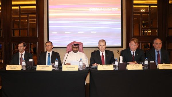 Boeing executives at the cross enterprise press conference