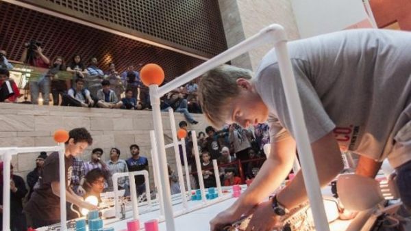 During the robotics tournament