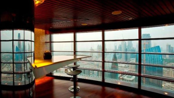 Luxurious Burj Khalifa sky lobby located on level 76