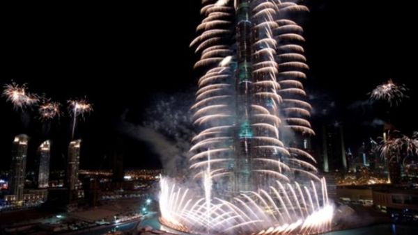The world’s highest fireworks held at Burj Khalifa, Dubai by Emaar Properties to mark the New Year