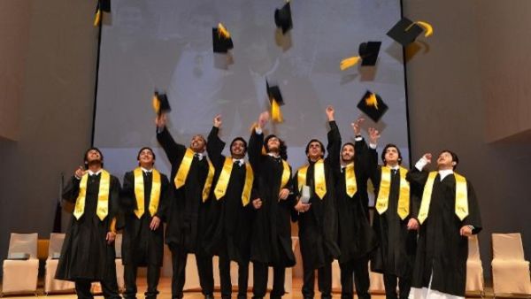 During the graduation ceremony