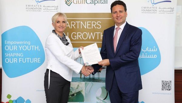 Dr Karim El Solh, Co-Founder and Chief Executive Officer of Gulf Capital and Clare Woodcraft, CEO of Emirates Foundation at the signing ceremony Dr Karim El Solh, Co-Founder and Chief Executive Officer of Gulf Capital and Clare Woodcraft, CEO of Emirates Foundation at the signing ceremony